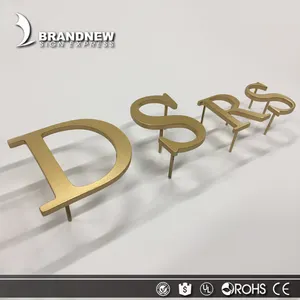 3d Sign Wholesale Customized 3d Fine Engraved Brass Sign Letters