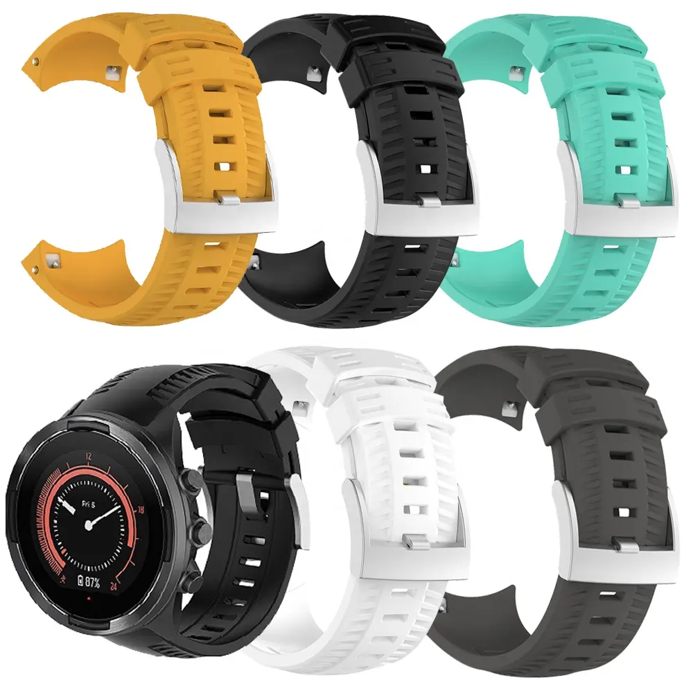 Ivanhoe pulseira de relógio inteligente, pulseira de silicone com fivela para suunto 9 baro 2018