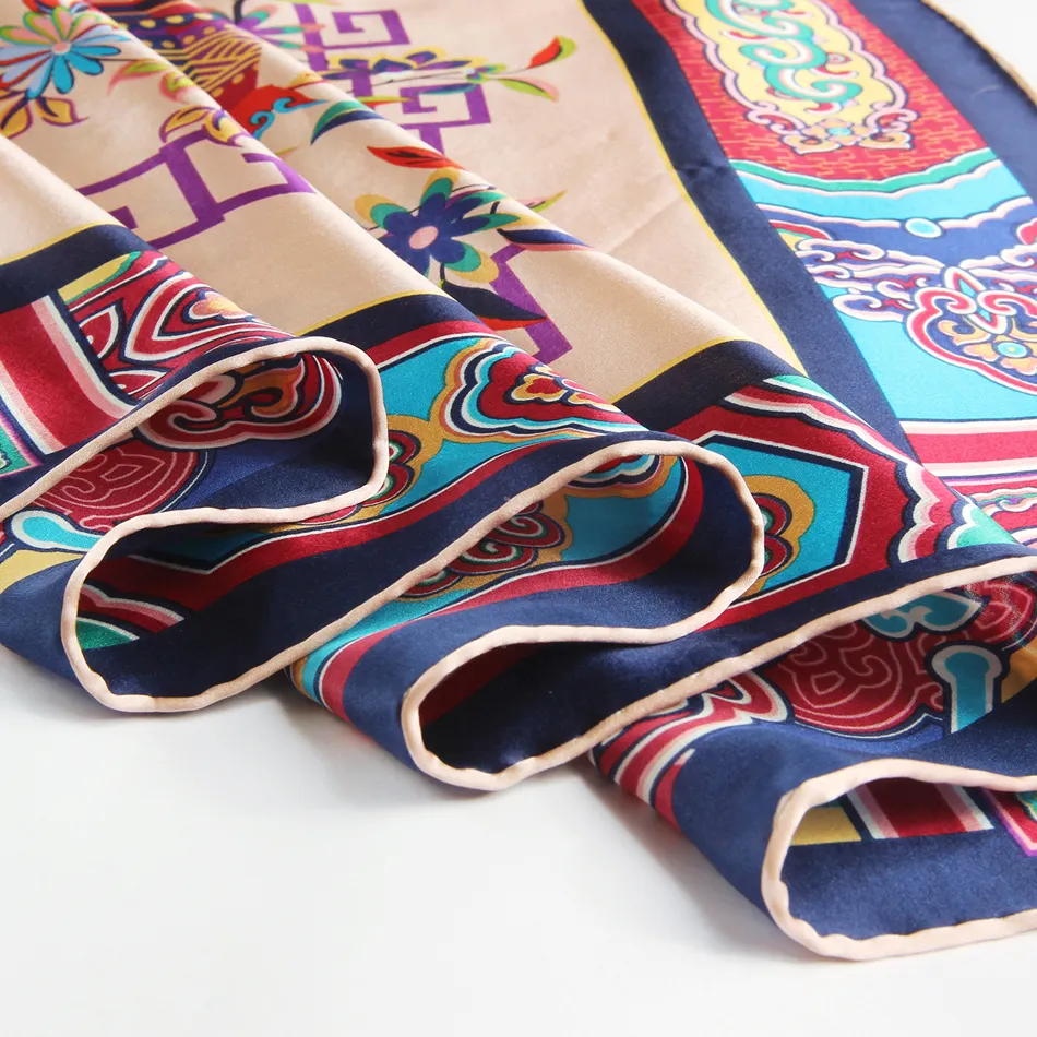 GENNAIO KOMA personalizzato stampato sciarpe di seta 90 sciarpa di seta 100%