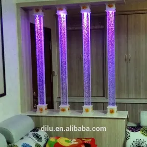 New building materials LED crystal glass Bubble Column/street light column for decoration
