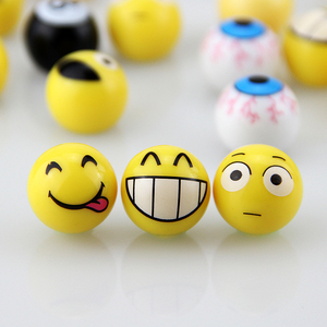 Plástico ABS única CARA de la SONRISA Linda Emoji Bola Redonda Motocicleta Bici Del Coche de Válvula Del Neumático Caps - Product Image 3