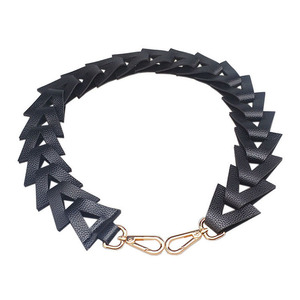 MeeTee B-S017 триугольная кожаная цепочка для рюкзака, Женская тканая сумка, аксессуары для ремня, плетеный ремень на плечо с широкой застежкой - Product Image 4