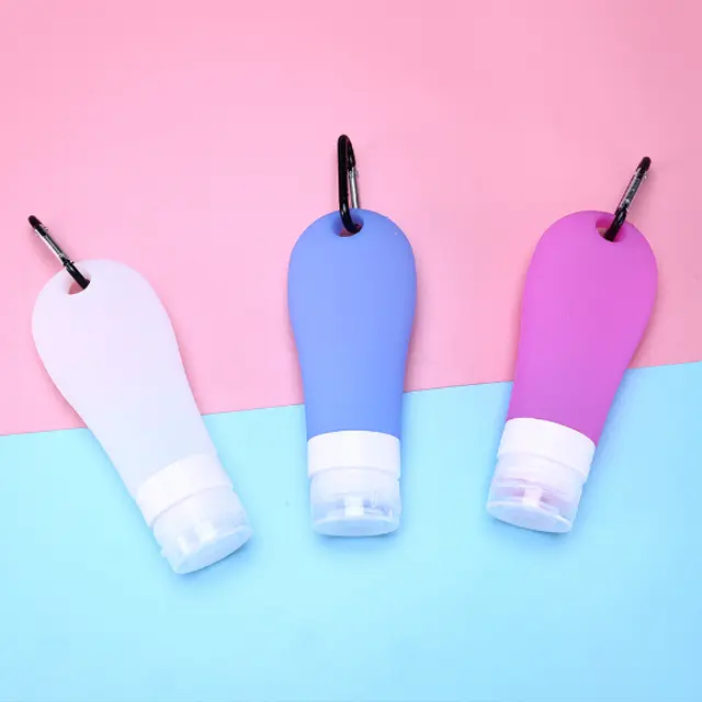 3Oz Dầu Gội Đầu Mềm Travel Silicone Chai Silicone Du Lịch Phụ Kiện Với Sling