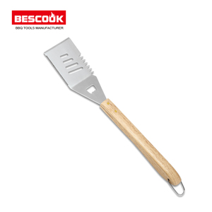 Vente directe d'usine de qualité alimentaire 3 pièces ensemble d'outils de barbecue manche en bois ustensile de barbecue pour barbecue en plein air - Product Image 4