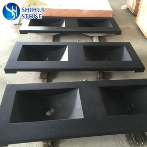 Diasah Hitam Basalt Granit Kesombongan Palung Mencuci Tangan <span class=keywords><strong>Basin</strong></span>