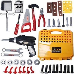 Établi électrique <span class=keywords><strong>jouet</strong></span> 73 pièces Établi électrique pour enfants Ensemble de construction d'établi avec outils et perceuse électrique pour les tout-petits - Product Image 4