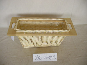 Cabinet <strong>Wicker</strong> Baskets <strong>Drawer</strong> <strong>Wicker</strong> Baskets with Wooden Frame - Product Image 6