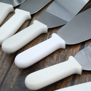 Gran Venta de espátula giratoria de acero inoxidable, juego de espátula para parrilla de barbacoa, juego de espátula de cocina de Metal con borde de corte con <span class=keywords><strong>mango</strong></span> de plástico - Product Image 3
