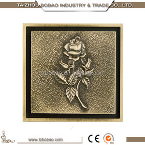 Estilo Retro Personalizado de Fuga a Tierra de Latón Tallado Desagües Del Suelo - Product Image 4