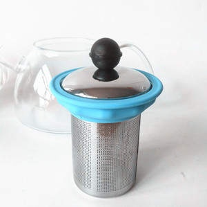 Nuevo diseño de cristal pyrex Glass tetera con infusor, tapa, MANGO y <span class=keywords><strong>calentador</strong></span>/velas Zhejiang Fuente de la fábrica - Product Image 2