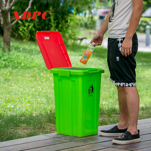 Costom Quảng Cáo Thiết Kế 50l Ngoài Trời Nhựa Rác 3 Ngăn Tái Chế Tái Chế Thùng Rác Thùng Rác - Product Image 3
