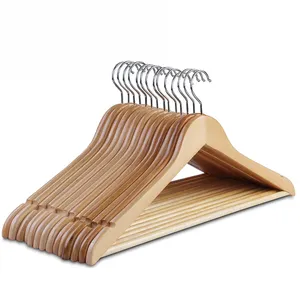 customized short hook wooden clothes hanger for all types of clothes type