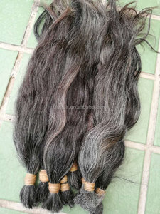 100% non trasformati massa dei <span class=keywords><strong>capelli</strong></span> umani bionda naturale grigio 30 centimetri-100cm natura russo Grigio dei <span class=keywords><strong>capelli</strong></span> umani - Product Image 6