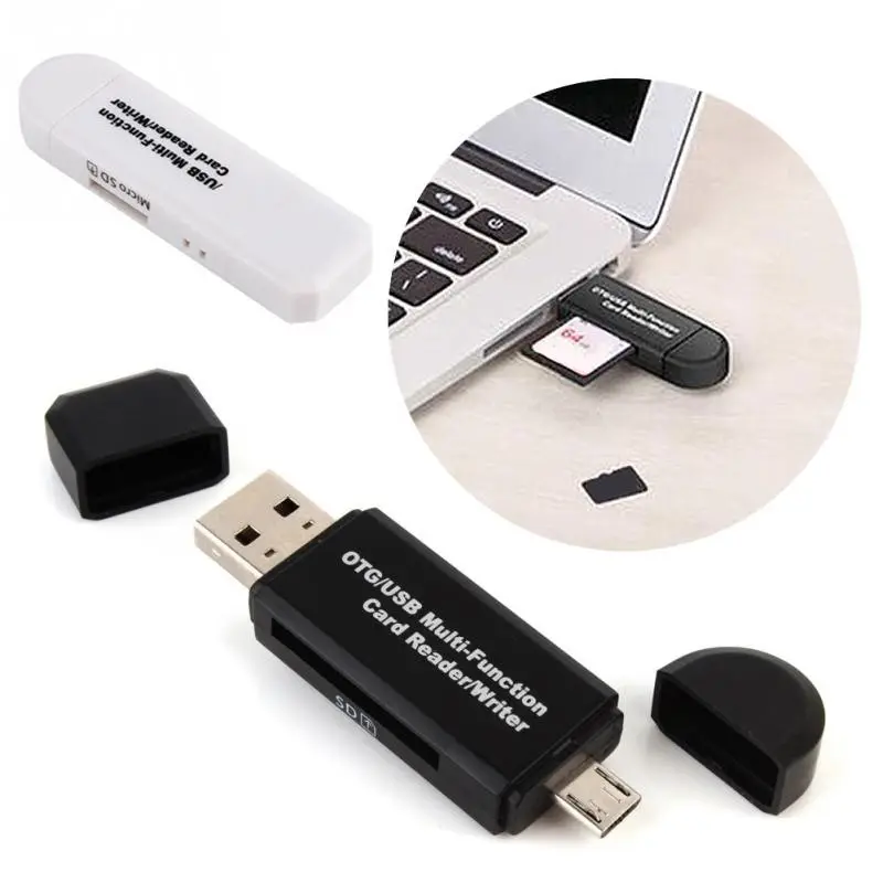 High Speed OTG Type C Card Reader Writer Micro/USB 2 in 1 Multi Function tf memory Card Reader usb