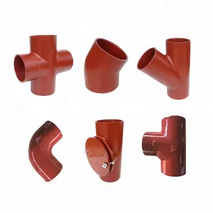 EN877 Standard SML Red Epoxy Coated Cast Iron Pipe Fittings