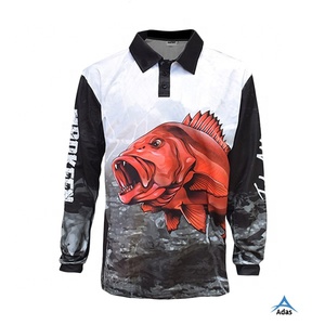 Fournisseurs de polos de pêche personnalisés respirants à séchage rapide, sublimation, <span class=keywords><strong>anti</strong></span>-<span class=keywords><strong>UV</strong></span>, manches longues, jersey de pêche - Product Image 2