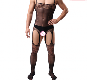 Degli <span class=keywords><strong>uomini</strong></span> Calze A Rete Bodystocking <span class=keywords><strong>Collant</strong></span> Sexy Lingerie Biancheria Intima - Product Image 4