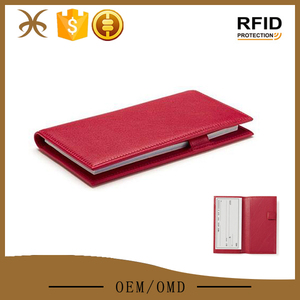 Slim Bifold Genuine Leather Cheque <strong>Book</strong> Holder <strong>Wallet</strong> - Product Image 2