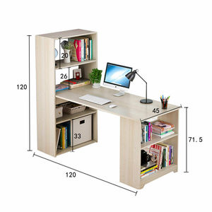La computadora de escritorio de juegos de PC de oficina en casa <span class=keywords><strong>estudio</strong></span> DE TRABAJO w/estantería estantes - Product Image 4