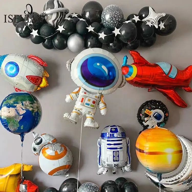 Изготовленные на заказ воздушные шары ISEVIAN из фольги для самолета, все типы воздушных шаров из фольги для астронавтов