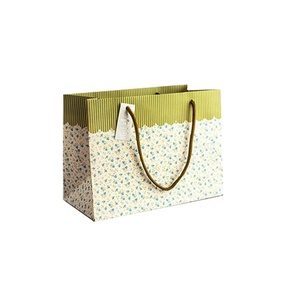 ropa de Boutique de regalo de embalaje de cartón de la corbata de moño decoración azul bolsa de papel con asa de cuerda - Product Image 5