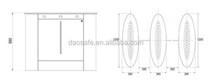 מערכת Daosafe מחסום שער נדנדה אופטי דלפק סופרמרקט - Product Image 5