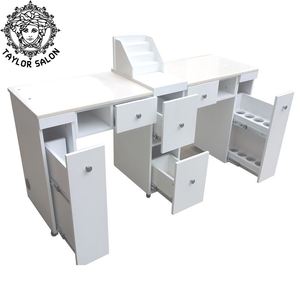 Mesa de manicura de diseño moderno, pulidor de uñas para salón de belleza, muebles