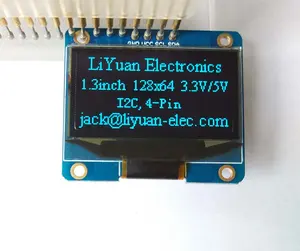 LI יואן 1.3 ''1.3 אינץ 128x64 12864 I2C IIC 4pin SH1106 LM130IB-128064 LM130IB oled תצוגת led מודול עם בקרת PCB לוח