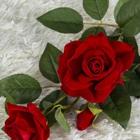 En gros pas cher fleur artificielle qualité artificielle rose bouquet artificiel mini rose fleur