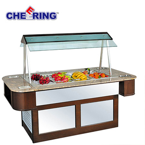 Chine fabricant commerciale en bois de refroidissement vitrines équipements <span class=keywords><strong>buffet</strong></span> de pour hôtel - Product Image 1