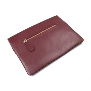 Burgundy Genuine Cow Leather Clutch Envelope Bag Wallet - Product Image 2