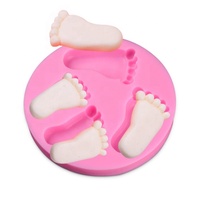 Bébé Pieds Forme Gâteau Moule Silicone Pieds Fondant Chocolat Bonbons Gelée Décoration Fondant Moule