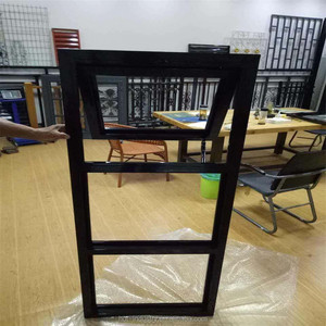 moderno de hierro forjado ventana insonorizadas doble vidrio rejas de hierro ventana popular para cafe <span class=keywords><strong>casa</strong></span> - Product Image 4