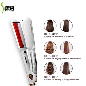 Top Selling Steam Infrared Hair StraightenerとHair Straightener Treatment New Arrival Vapor Hair Straightening Flat Iron