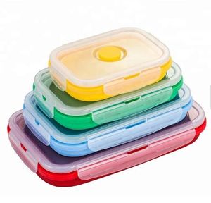 2024 nueva fiambrera de silicona Rectangular hermética horno microondas contenedor de almacenamiento de alimentos seguro utensilios de cocina con tapa - Product Image 3