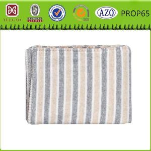 Manta cuco polar rayas ,color beige y blanco - Product Image 1