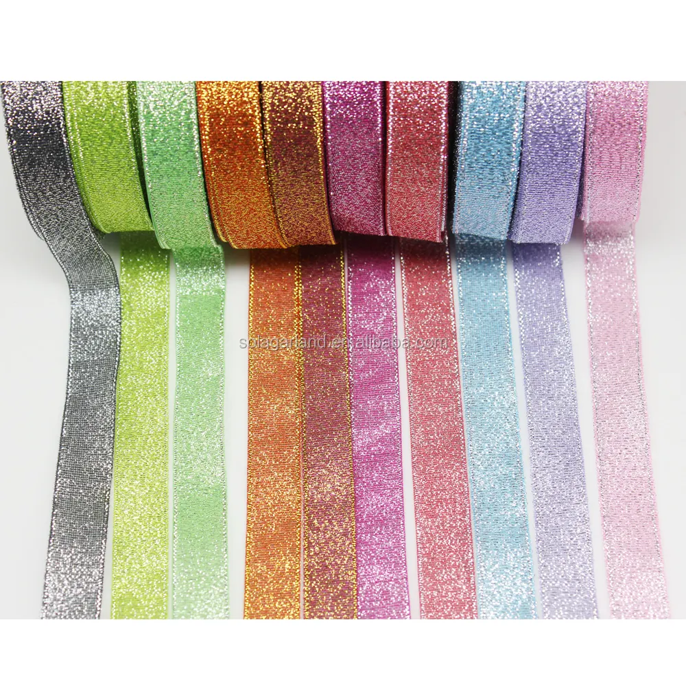 3MM - 50MM Nylon Glitter Ribbon Shimmer And Craft Ribbon Handmade Sewing Craft Supplies