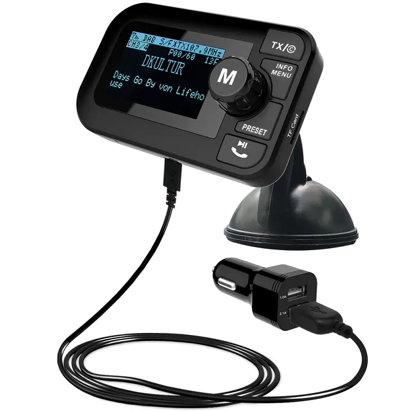 Portátil de Radio Digital DAB Adaptador de Audio Bluetooth transmisor FM