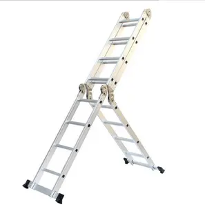 adjustable 4*7 steps hinge aluminium company multipurpose folding ladder