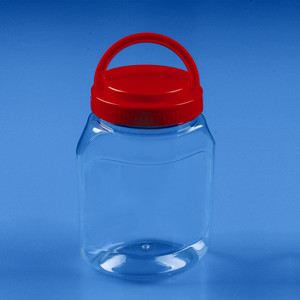 clear plastic diamond candy jar with handle lids