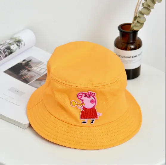 Cerdo sombrero patrón de ganchillo sombrero de cubo para niños