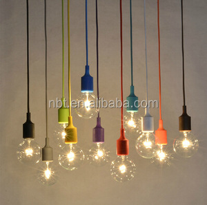 ใหม่หลากสีซิลิโคนที่มีสีสันจี้โคมระย้าผู้ถือโคมไฟสำหรับเอดิสันหลอดไฟ - Product Image 4