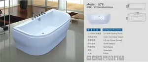 Bianco Profondamente acrilico passeggiata in vasca da bagno per le persone grasse