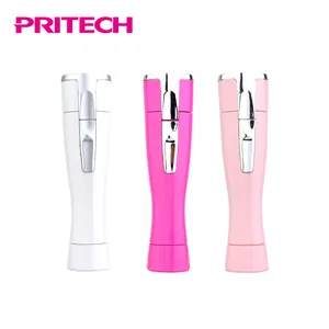 PRITECH เครื่องโกนหนวดไฟฟ้าขนาดเล็ก IPX5,หัวสเตนเลสสตีลพกพาได้แม่นยำกันน้ำ