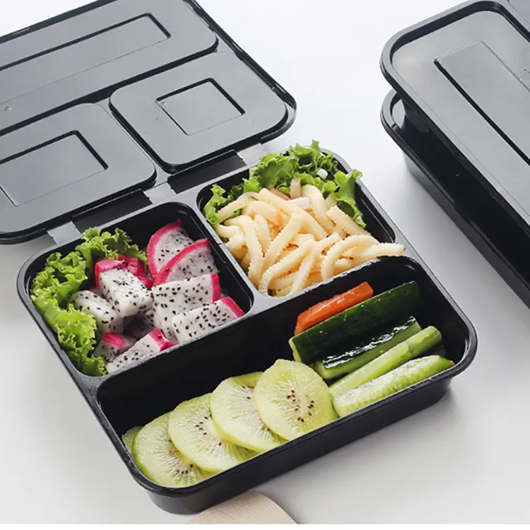 Mahlzeit Prep Lebensmittel Container Fach Drip-proof Bento Box Kunststoff Mittagessen boxen
