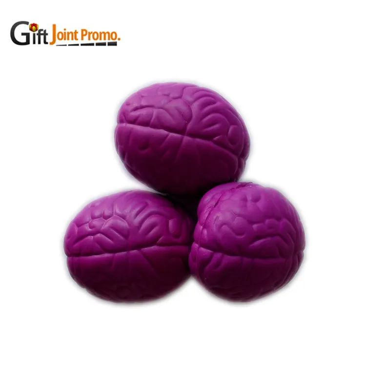 Squeeze Anti Stress Ball Wholesale Custom LOGO Brain Shaped PU Unisex Promotional Toy 8 to 13 Years,14 Years & up Soft Foam Ball