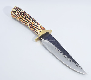 Cuchillo Bowie Recto de Hoja Fija de Acero Inoxidable, Cuchillo de Supervivencia con Mango de Hueso - Product Image 4
