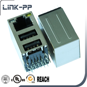 10/100 Base-T Blindé Pile 3 Ponts 2 USB RJ 45 Connecteur Combo 45F-10102DYD2NL 45F-10201DYD2NL 45F-10201DYDXNL - Product Image 5