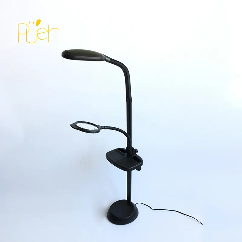 China manufacturer 110-240V 14w floor lamp for reading with magnifying glass