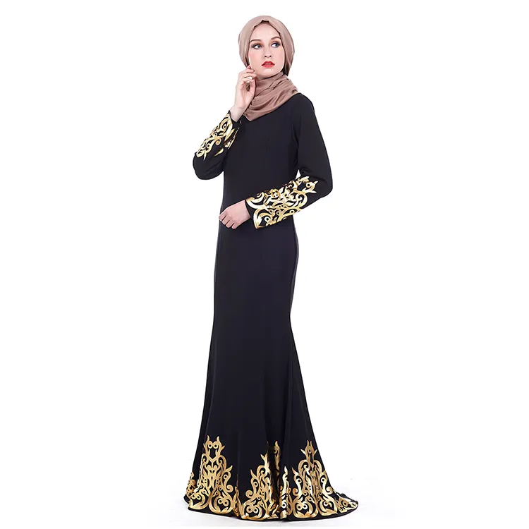 高級ホットスタンプトルコ服ドバイレディースイスラム教徒ドレス中東女性thobe